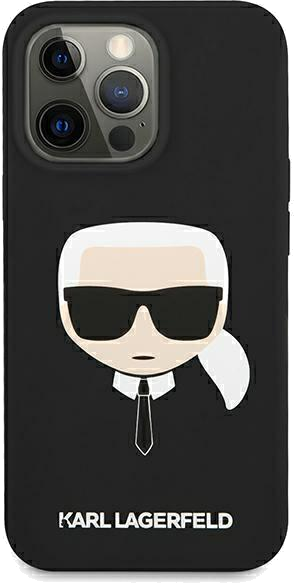 Étui Karl Lagerfeld pour iPhone 13 6.1 noir Silicone Karl`s Head