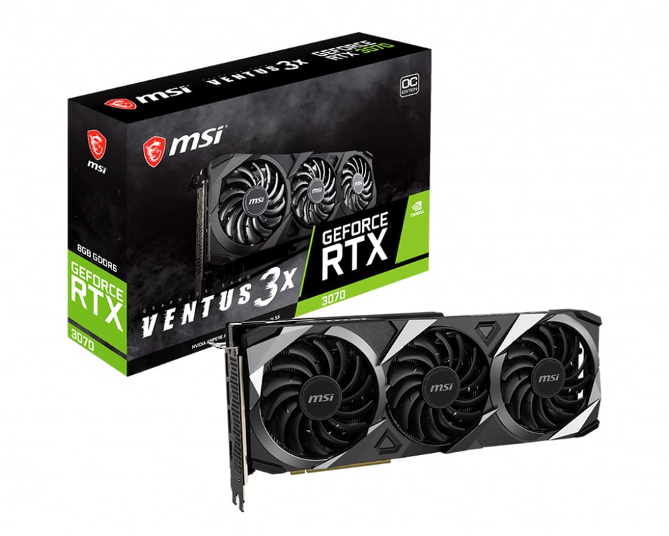 Carte Graphique MSI RTX 3070 VENTUS 3X 8G OC LHR 912 V390 273