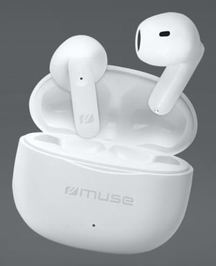 Muse M-270 TWS auricular y casco Auriculares True Wireless Stereo (TWS) Dentro de oído Llamadas/Música Bluetooth Blanco