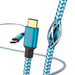 Câble de charge/données Reflective, USB Type-C - USB Type-C, 1,5 m, bleu