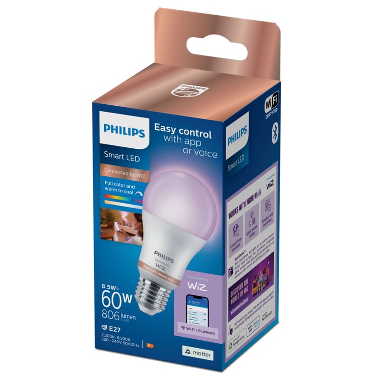Philips Led Intelligent Ampoule Éq. A60 E27 - vue 4