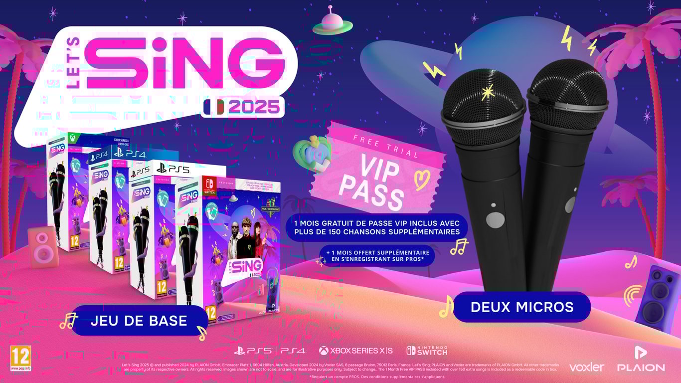 Let' Sing 2025 + 2 Micros Jeu PS4 - vue 4
