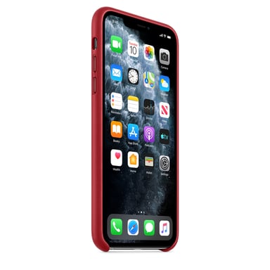 Custodia in pelle per Apple iPhone 11 Pro Max - Rosso