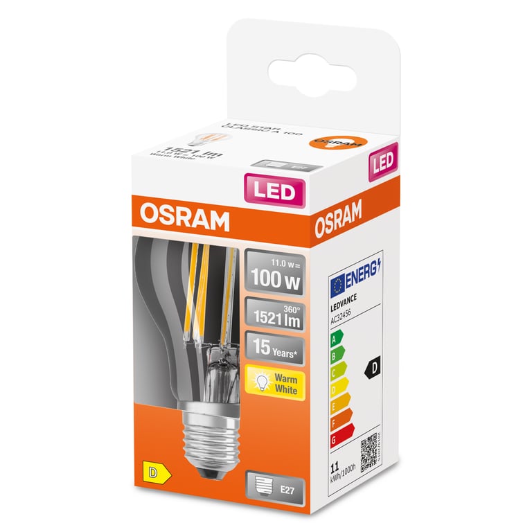 Osram STAR ampoule LED Blanc chaud 2700 K 11 W E27 D - Neuf