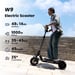 Patinete eléctrico para adultos iScooter W9, 48 V, 14 Ah, 1000 W, 45 km/h, freno de disco, freno electrónico, BMS, neumáticos de 25 cm de ancho