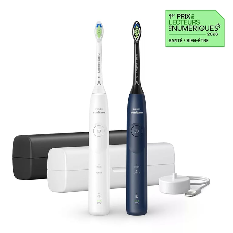 Brosse à dents électrique PHILIPS Sonicare 5500 2 modes Alerte de pression Rechargeable - vue 2