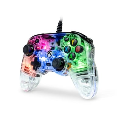NACON Pro Compact Colorlight nero, trasparente USB Joystick analogico/digitale PC, Xbox One, Xbox Series S, Xbox Series X