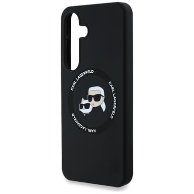Custodia Karl Lagerfeld in silicone Double Heads MagSafe per Samsung Galaxy S25
