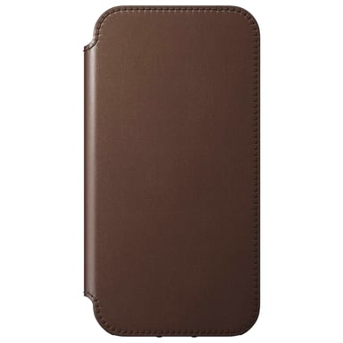 Nomad Funda con cierre para Iphone 12 Mini Magsafe resistente con funda de piel para tarjetas Marrón