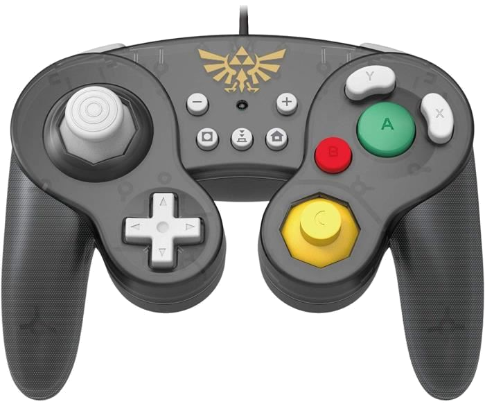 Hori Battle Pad Manette Filaire Type GameCube Super Smash Bros Pour Nintendo Switch - Design Zelda -