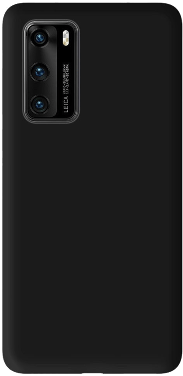Coque silicone unie compatible Mat Noir Huawei P40