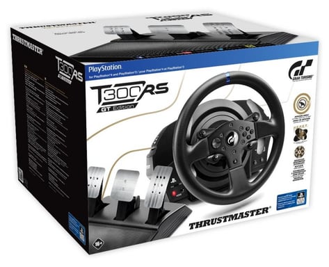 Thrustmaster T300 RS GT Black Volante analogico/digitale + pedali PC, PlayStation 4, Playstation 3