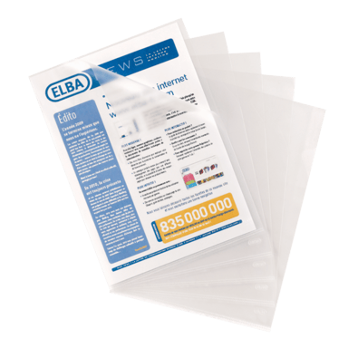 LOT de 10 Elba Dossier Ongles Standard Folio PP 140 ? - Résistant et durable - Taille standard pour Folios - Avec poignée pour une manipulation facile