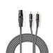 Nedis COTH15220GY30 câble audio 3 m XLR (3-pin) 2 x RCA Gris