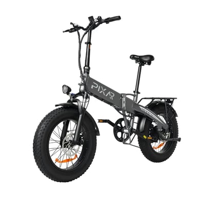 VéLo Électrique PIXAR Star | Vitesse Max 25 km/h | Autonomie 60 km | Moteur 500W | Batterie 48V 15Ah | Pneus 20 Pouces | Gris