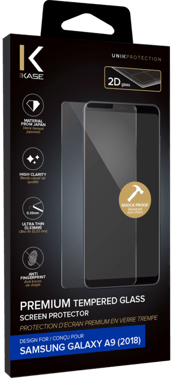 Protector de pantalla de cristal templado premium para Samsung Galaxy A9 2018, Transparente