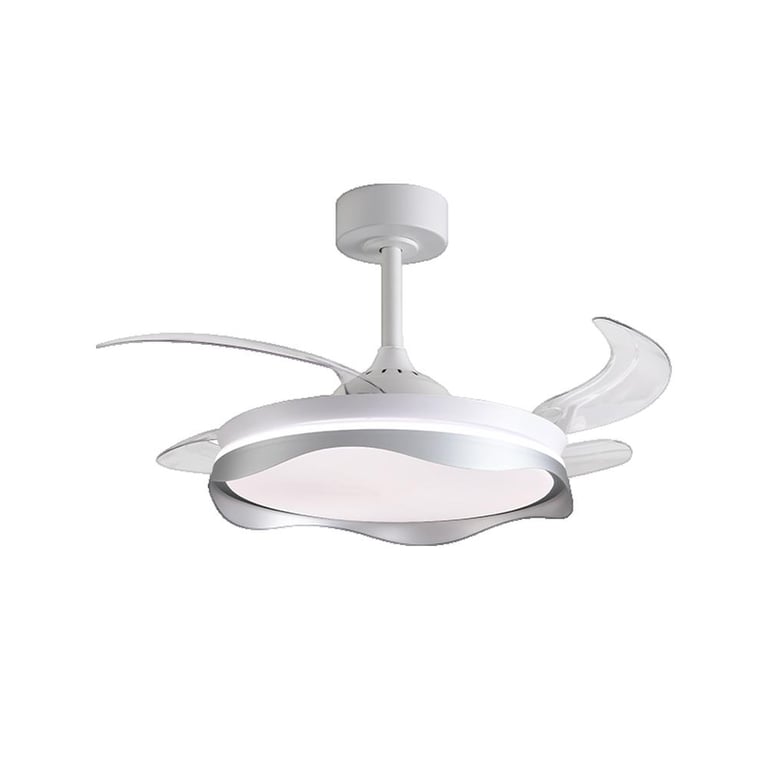 Ventilateur de plafond Bel Air Olas DC LED 4 pales retractables 6480lm - vue 2