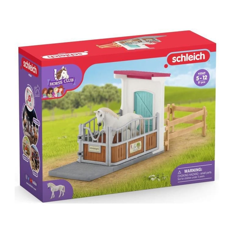 Box avec étalon Pur Sang anglais Extension pour écurie schleich pour enfant Schleich 42569 HORSE CLUB dès - vue 4