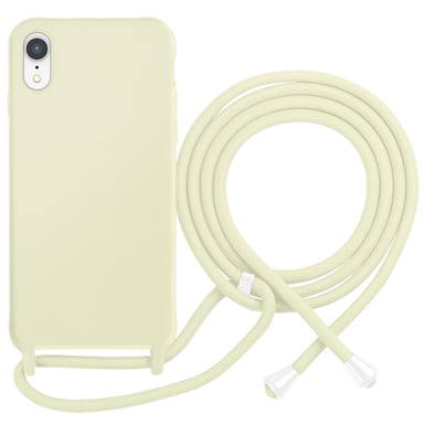 Moxie Funda para iPhone XR de TPU Premium Color Lace con cordón para el cuello Verde Pálido