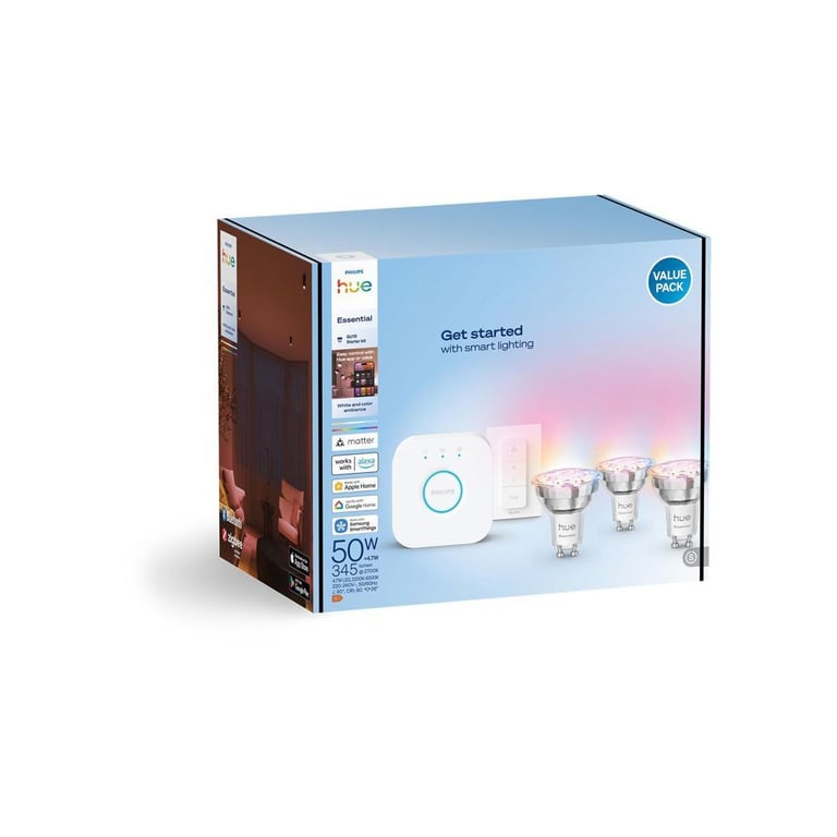 Philips Hue Ambiance Kit de démarrage Essential GU10 Bluetooth x 3 - vue 4