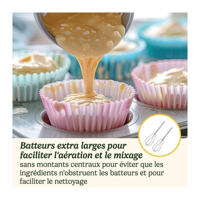 Batteur électrique - CUISINART - HM7U/E POWER ADVANTAGE 7 Speed - 200 W - 7 vitesses - Blanc - Neuf