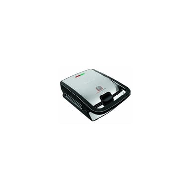 Appareil croque-gaufre Tefal SW852D Snack Collection 700 W Plaques démontables Noir/Acier inoxydable