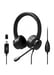 Port Designs 901605 Cuffie cablate con archetto USB Type-A Nero