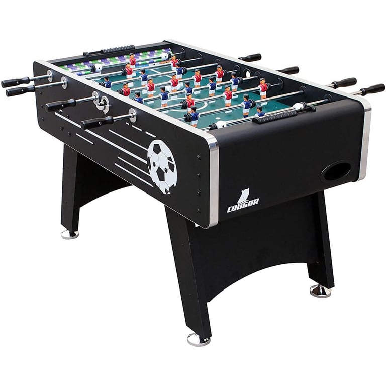 Babyfoot Cougar Arena avec Barres Télescopiques en Acier Chromé - Neuf