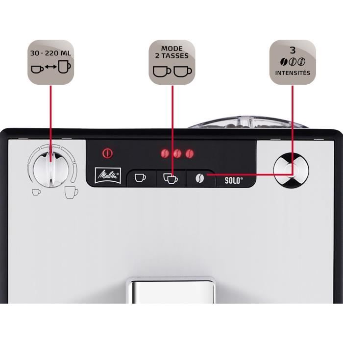 Machine À Café Broyeur MELITTA Caffeo Solo E950-101 – 1,2 L, 15 Bars - vue 6