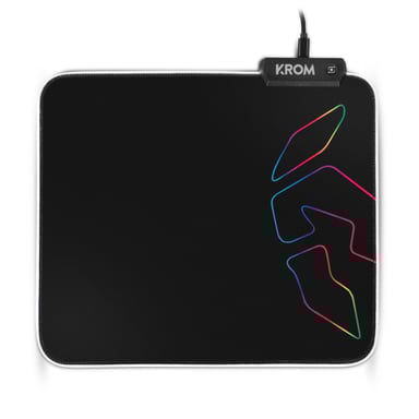 Krom Knout RGB Tapis de souris de jeu Noir