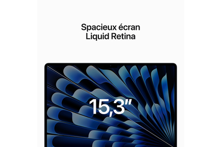 MacBook Air M2 (2023) 15.3', 3.5 GHz 256 Gb 8 Gb  Apple GPU 10, Medianoche - AZERTY