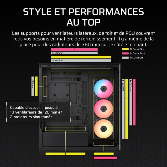 3500X RS-R ARGB - Boîtier PC, Noir - Neuf
