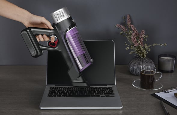 Rowenta X-Force Flex 9.60 RH2039 aspiradora de mano Negro, Púrpura Sin bolsa