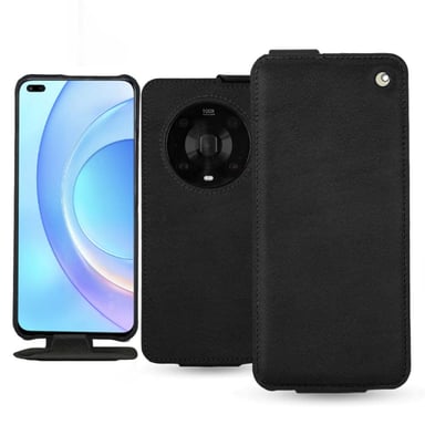 Housse cuir Honor Magic4 Pro -  - Noir - Cuir lisse premium