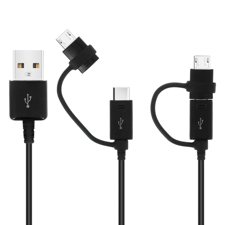 Câble micro USB / USB type C vers USB 2 en 1 1.5m Original Samsung