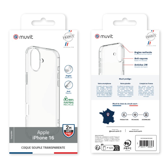 Coque Muvit For France pour iPhone 16 - vue 4