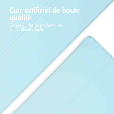 imoshion Coque tablette rigide Trifold pour Samsung Galaxy Tab S9 11.0 pouces / Tab S10 FE / S9 FE 10.9 pouces - Bleu clair