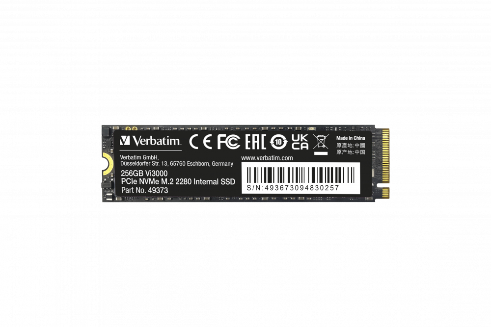 Verbatim Vi3000 256 Go M.2 PCI Express 3.0 NVMe - Neuf