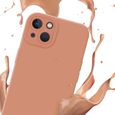 Coque pour Apple iPhone 13 en FLUID ORANGE CLAIR Housse de protection Étui en silicone TPU flexible