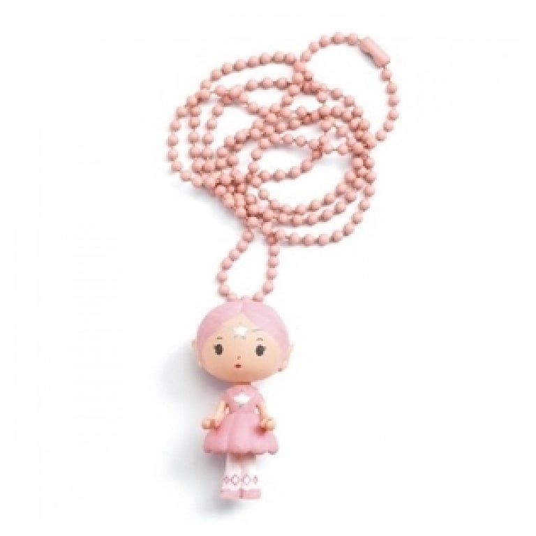 Collier Elfe Tinyly : Pendentif Sculpté Unique sur Chaîne Colorée Neuf