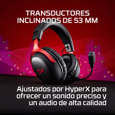 Cuffie da gioco wireless HyperX Cloud III S nero-rosso - Autonomia 120h - Suono cristallino - Microfono chiaro