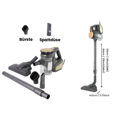 SUPERLEX SVC007DE Aspiradora De Mano - Potencia 600W 16KPA Capacidad De Succión Filtro Ciclónico - Oro Gris