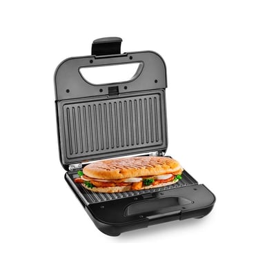 Kitchencook - Appareil à Sandwich 3en1 - 800w - Revêtement Antiadhésif - Plaque(21,6x12cm) - Contrôle Thermostat - Noir
