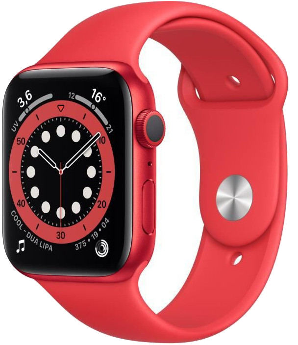 Watch Series 6 (GPS), Boîtier en Aluminium Product(Red) de 44mm, Bracelet Sport Product(Red)