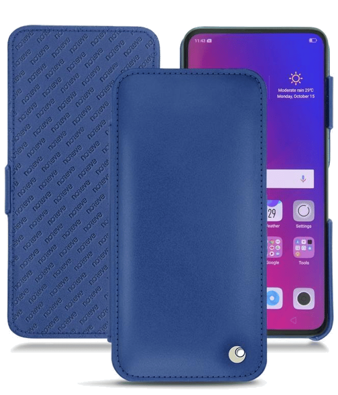 Housse cuir Oppo Find X - Rabat horizontalBleu