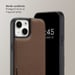 Selencia Coque de télephone Nova avec cordon et porte-cartes pour Apple iPhone 14 / 13 - Mocha Brown