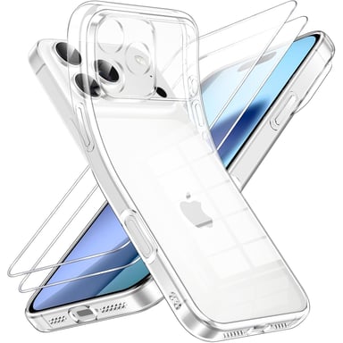 Lot de 2 Verres Trempés + 1 Coque Souple Transparente pour Apple iPhone 17 Pro - Jaym