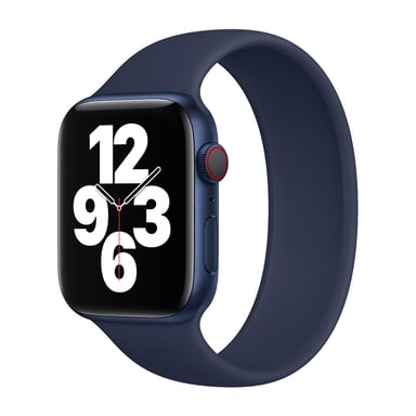 Bracelet Boucle unique en Silicone pour Apple Watch | 38/40/41/42 mm - Taille 8 - Deep Navy