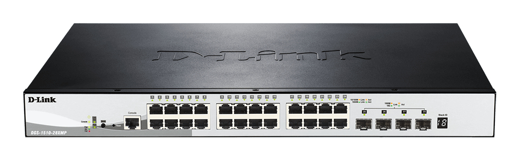 D Link 28 PORT SMART POE SWITCH - vue 3