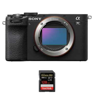 Appareil photo hybride Sony A7C II Noir + 1 SanDisk 128GB Extreme PRO UHS-II + Ebook  20 astuces pour des images qui claquent  - Neuf